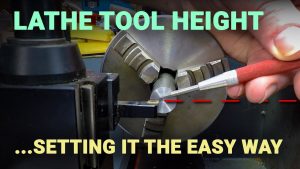 video thumbnail for 'A quick and easy way to set the tool height on your lathe using only basic tools.'