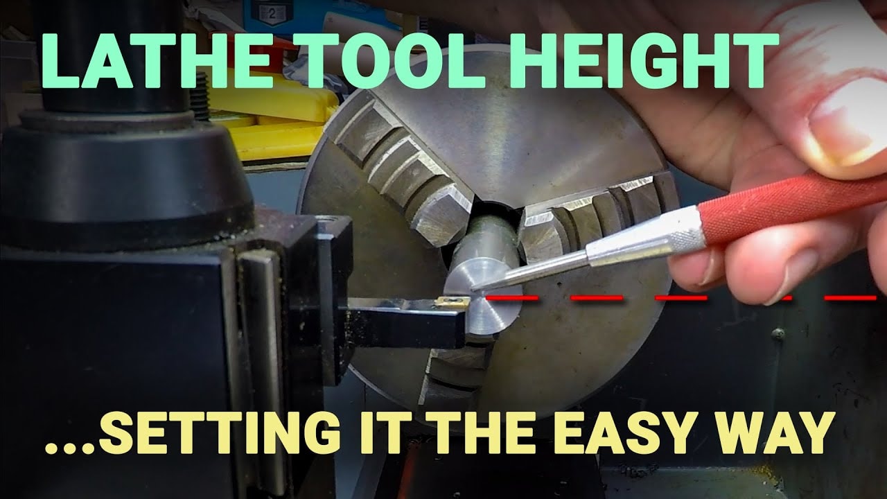 video thumbnail for 'A quick and easy way to set the tool height on your lathe using only basic tools.'