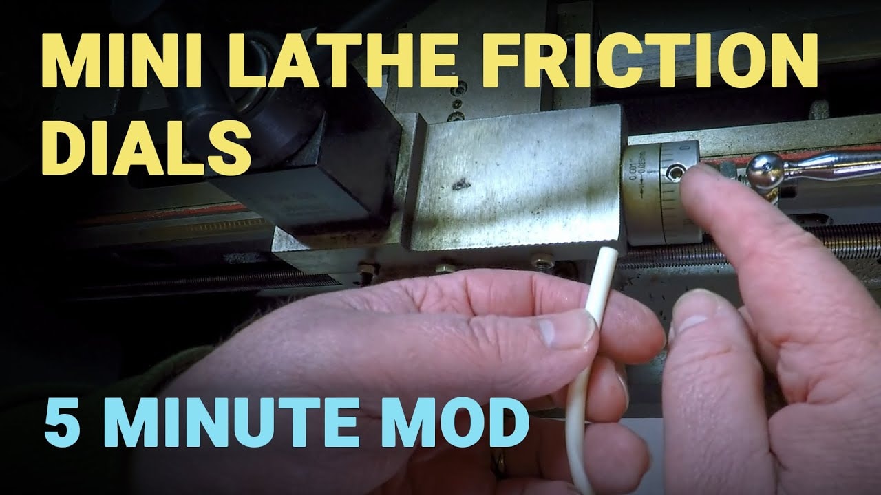 video thumbnail for 'Upgrade your mini lathe to have friction dials in 5 minutes flat.'